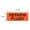 Nevs Label, Heparin Flush 7/8" x 2-1/4" Flr Red w/Blue VW-0069 - alternate 2